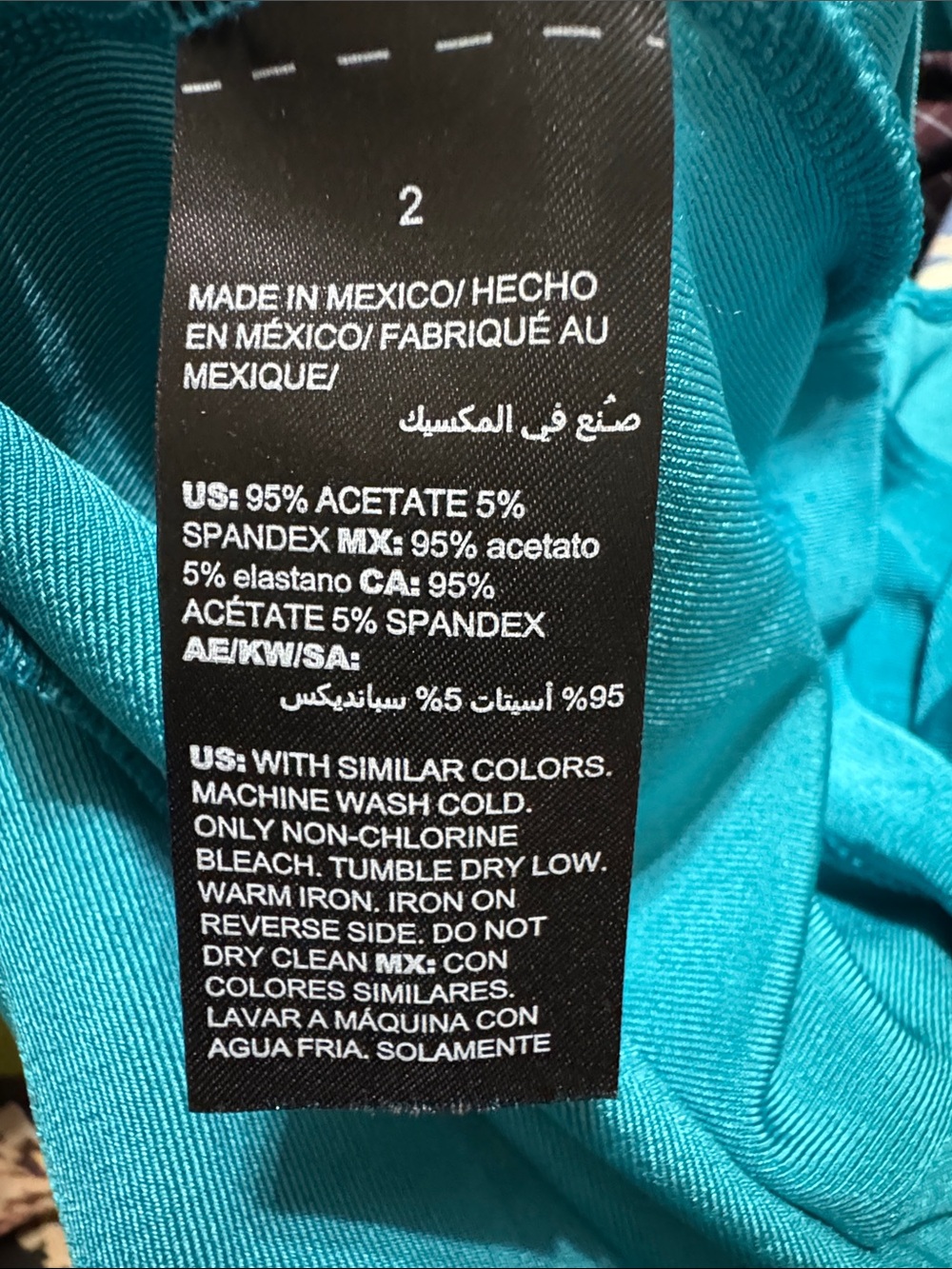 Chico’s Bright Vibrant Teal Blue Tank Top Women’s Size 2 Large Office Careerwear - Picture 7 of 8